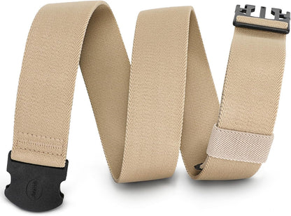 WHIPPY Mens Elastic Stretch Belt Unisex Adventure Web Belt for Women Men with Non-Metal Buckle Adjustable Belts
