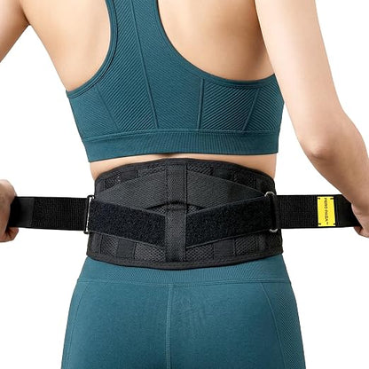 Lower Back Brace for Women and Men, Adjustable Back Brace with Back Support Belt and Back Support Brace, Slim Breathable Lumbar Support for Daily Stability, Back Braces XS/S(Waist:26''-31.5'')