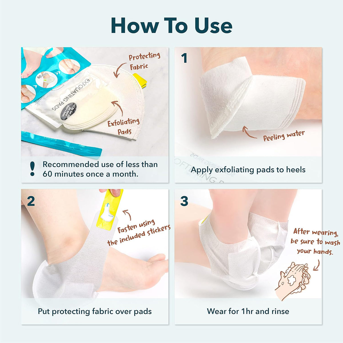 Purederm Exfoliating Heel Mask (1 Pair) – Heel Peeling Masks Gently Remove calluses from Your Heel