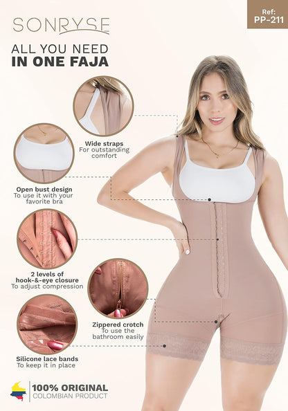 Sonryse Tummy Tuck Compression Garment for Women Fajas Colombianas Reductoras y Moldeadoras Stage 2 Faja