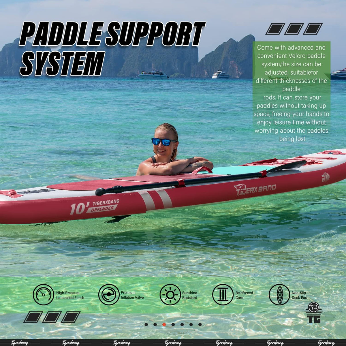 Inflatable Paddle Board with Premium SUP Board Accessories, Allround Paddle Boards for Adults/Kids,Stand Up Paddle Board Defender Collection
