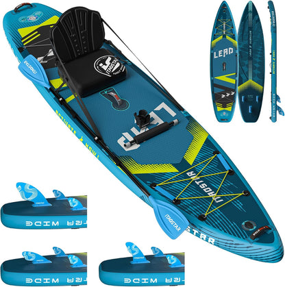 Lead 11‘ x 33" / 12’×35" Inflatable Stand Up Paddle Board - Premium SUP Board Kit - Ultra Stable Paddleboard for Adults & Youth - All Skill Levels - for Lakes, Oceans