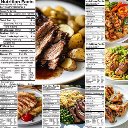 Grumpy Butcher Chef-Crafted Gourmet Meals Sampler: BBQ Fusion, 6-pack (10-15 oz each) – Premium Prepared Meals & Entrees