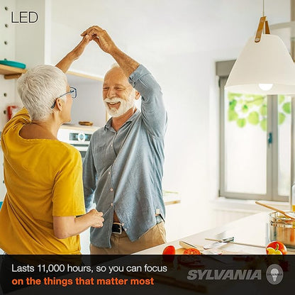 Sylvania LED A19 Light Bulb, 40W Equivalent, Efficient 6W, Medium Base, Frosted Finish, 450 Lumens, Soft White - 12 Pack (74471)