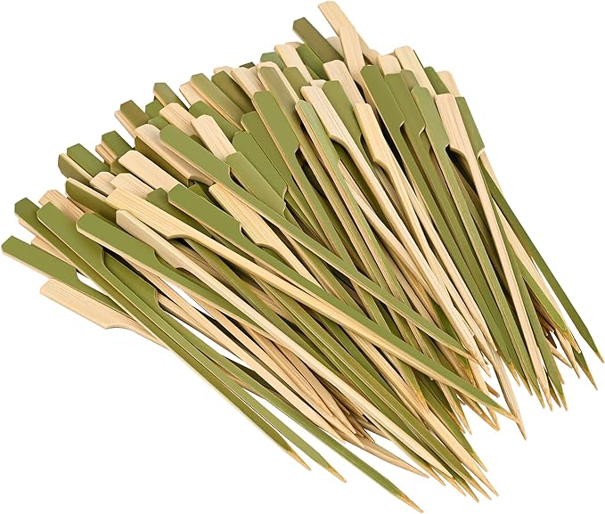 3.5 inch (260 Pack) Bamboo Wooden Paddle Picks Skewers for Cocktail，Cocktail Picks for Drinks ，Toothpicks，Appetizers，BBQ，Fruit Kabobs，Sandwich，Barbeque Snacks.……