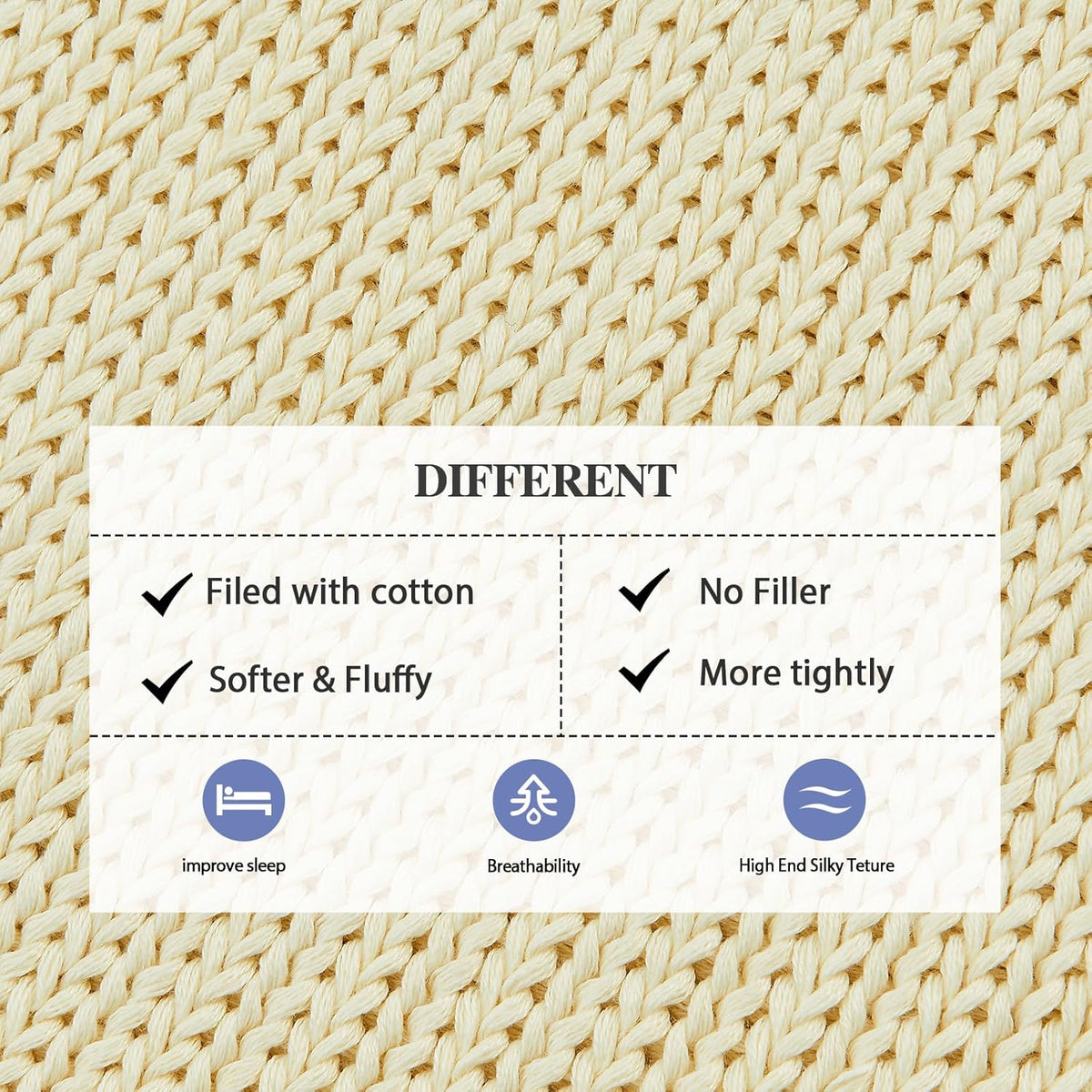L'AGRATY Knitted Weighted Blanket - 60"x80" 20lbs Cooling Chunky Knit Heavy Blanket for Adults Braided Crochet Throw Thick Cable Yarn Knit Decorative No Beads Evenly Weighted Machine Washable