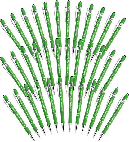 Qingxily Custom Pens - 300 Pcs, Personalized with Free Engraving - Colorful Pens 36 Pcs (36 Pen incl.)