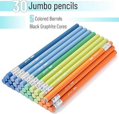 Mr. Pen- Jumbo Pencils, 30 Pack, Colorful Barrels