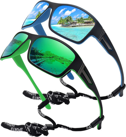 STORYCOAST Polarized Sports Sunglasses for Men Women Unbreakable Frame Cycling Fishing Driving