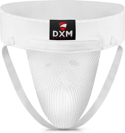 DXM SPORTS Boxing Groin Protector Men – Adjustable Groin Guard for Kickboxing, Taekwondo Sparring Gear, Muay Thai, Martial Arts Training