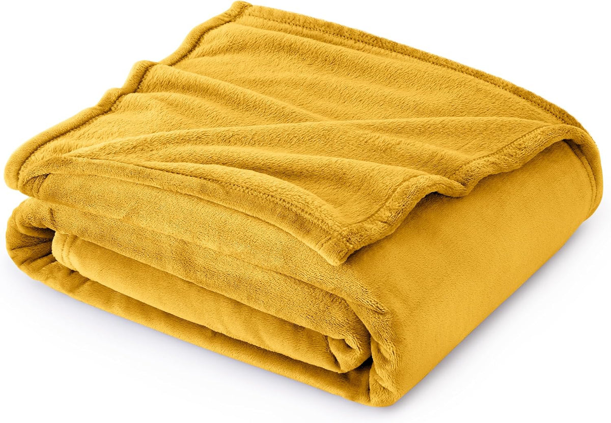 Bedsure Gold Fleece Throw Blanket - 300GSM Blankets for Couch, Sofa, Bed, Soft Lightweight Plush Cozy Throws for Toddlers, 50x60 inches
