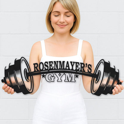 Custom Gym Metal Wall Art, Personalized Gymer Name Sign Decoration For Room, Gym Metal Home Decor