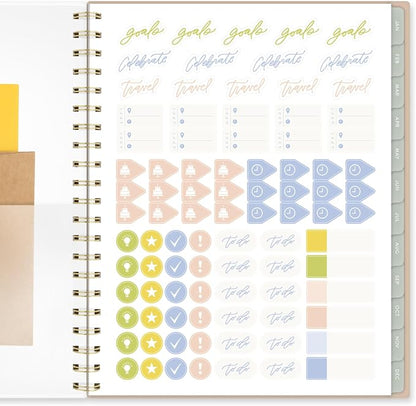 Mead Cambridge 2027 Planner, Weekly & Monthly, 8.5" x 11", Leah Bisch, Peony Garden (LB57-905-27)