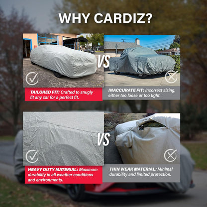 Supreme Full Car Cover - Semi Custom Fit for Traverse 2018-present SUV 4-Door | All-Weather Protection: Waterproof, Dustproof, Windproof, UV-Resistant | Includes Accessories