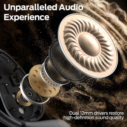 Monster Open Ear AC210 Headphones, Wireless Headphones Bluetooth 5.4 Earphones Stereo Sound,32H Playtime, HD Clear Calls,Fast Charging Touch Control, IPX5 Waterproof Open Ear Earbuds