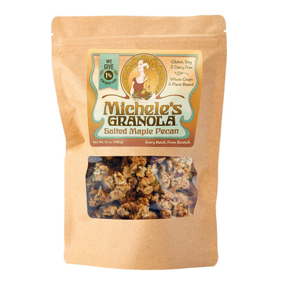 Michele's Granola - Salted Maple Pecan - Handmade Non-GMO Whole Grain Oats - Free of Gluten, Soy, Wheat, & Dairy