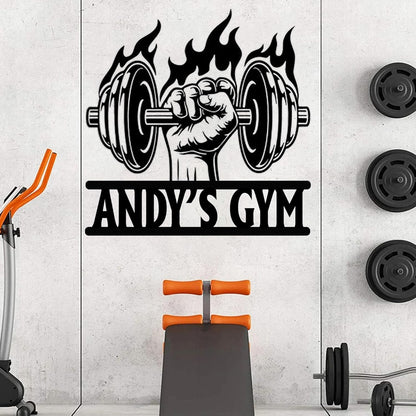 Luxury Personalized Gym Metal Sign, Custom Home Gym Sign, Home Gym Decorations, Gifts for Fitness Lovers, Workout Room Decor, Gym Signs for Home Gym, Christmas Gifts 2