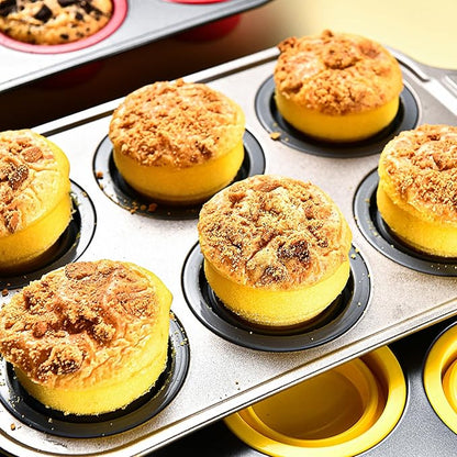 Pop Over Baking Pans Pop Over Pan Popover Pans Nonstick 6, Professional Grade for Bakery Kitchen Oven