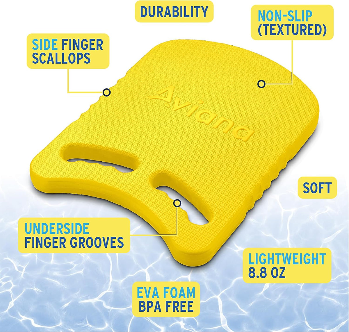 Junior Kickboard Buoy for Youth Children & Toddlers Swimming Aid & Exercise Training Board for Kids to Learn to Swim with Kick Boards in Pool BPA Free