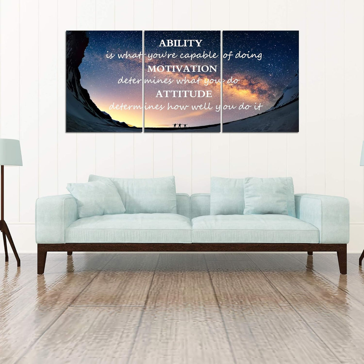 3 Panels Successful Inspirational Posters Quotes Wall Art Ability Modern Motivational Painting Picture Prints on Canvas Artwork Motto for Office Bedroom Decor Living Room Home Decor (72”Wx36”H)