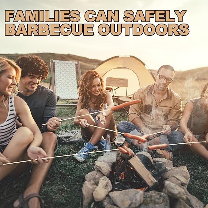 Suclain 400 Pcs Marshmallow Roasting Sticks 36" Long 5mm Thick, Smores Sticks Bamboo Skewers BBQ Kabob Grilling Barbecue Roasting Camping for Outdoor Fire Pits Campfires