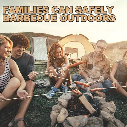 Suclain 500 Pcs Marshmallow Roasting Sticks 36" Long 5mm Thick, Smores Sticks Bamboo Skewers BBQ Kabob Grilling Barbecue Roasting Camping for Outdoor Fire Pits Campfires