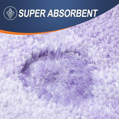 OLANLY Bathroom Runner Rugs Mat 59x24, Extra Soft Absorbent Microfiber Bath Rug, Rubber Backing, Quick Dry, Washable Long Bath Mats for Bathroom, Tub and Shower, Home Decor Accessories, Light Purple