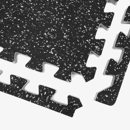 IncStores Impact Foam Rubber Floor Tiles, Interlocking Home Gym Floor Matts for Weight & Workout Equipment Room Padding, 2'x2' Tiles