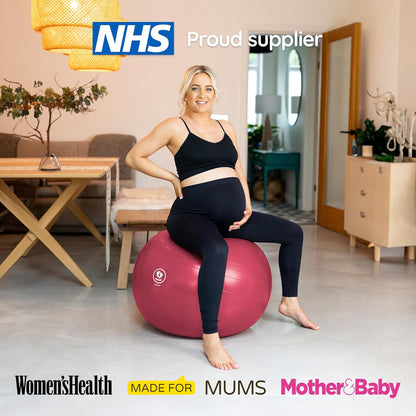BABYGO® Birthing Ball for Pregnancy & Labor + Our Award Winning Book - Exercise, Birth & Recovery Plan, 5X Stronger Than a Yoga Ball with Eco Friendly Material