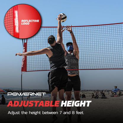 PowerNet Four Square Volleyball Net, Fun New Game, Play at The Park or Beach, 2 Versions