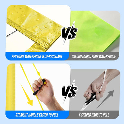 Outdoor Portable Volleyball Net Set System for Backyard - Quick & Easy Setup Adjustable Height Poles, PU Volleyball, Pump and Carrying Bag
