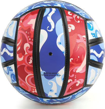 Beach/Water/Sand Volleyballs, Outdoor/Indoor Official Size, Soft Touch Volleyball for Beginners, Cute Volley Ball for Girls/Kids/Youth, Ideal Gifts with Pump for Backyard, Pool, Middle School
