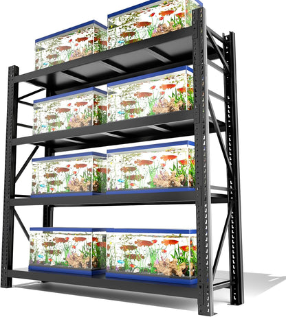 Garage Shelving Heavy Duty - 6.5ft W Extra Large Metal Shelving Units and Storage for 6500lbs, 4tier Adjustable Basement Storage Industrial Shelves Pallet Racking Organizer (23.6"D *78.7"W * 78.7"H)