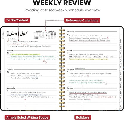 ZOTIA Planner 2026-2027, Jul 2026-Jun 2027 Weekly & Monthly Calendar