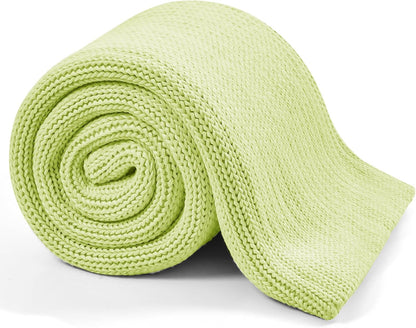 L'AGRATY Knitted Weighted Blanket - 48"x72" 15lbs Cooling Chunky Knit Heavy Blanket for Adults Braided Crochet Throw Thick Cable Yarn Knit Decorative No Beads Evenly Weighted Machine Washable