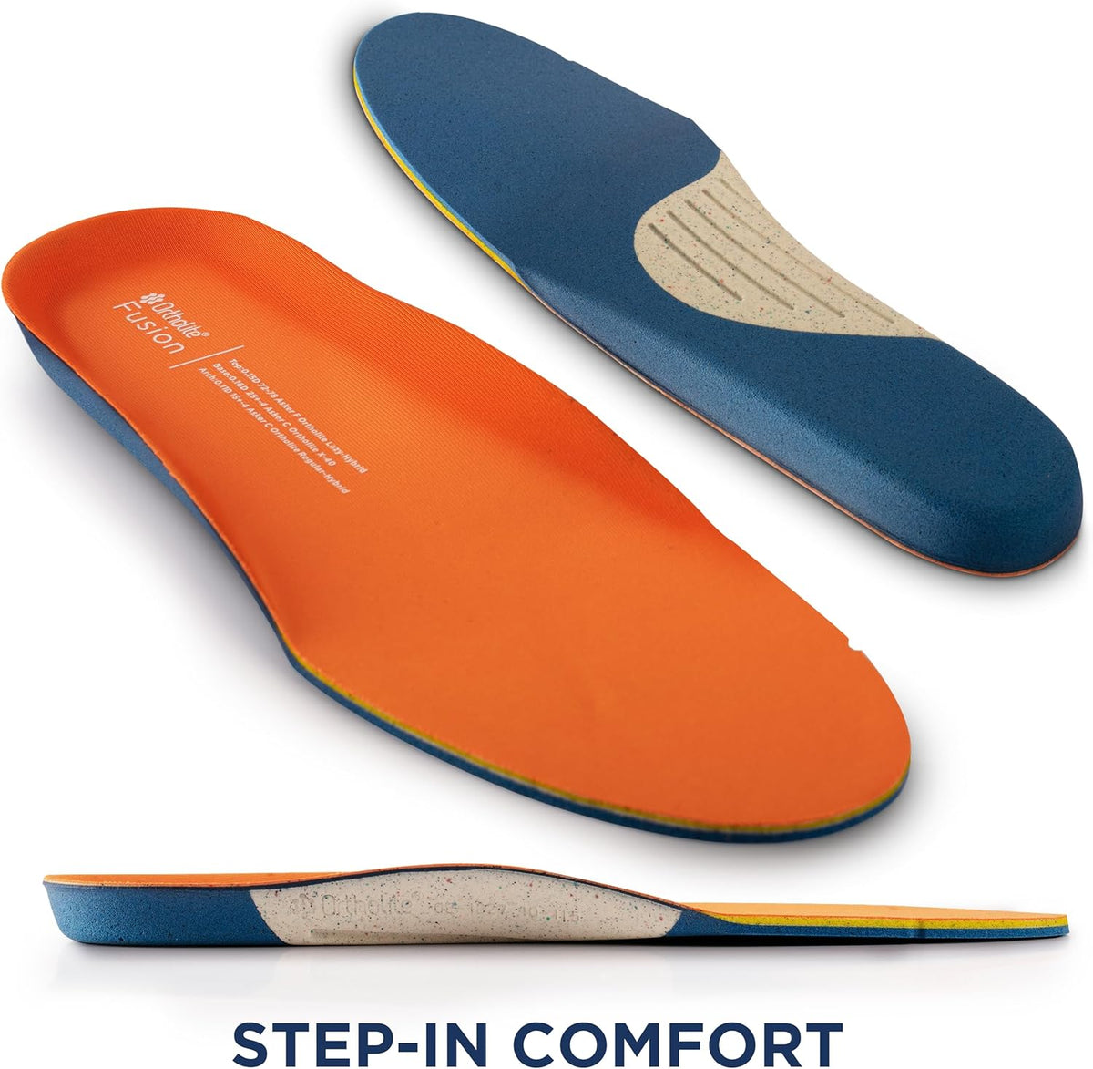 Fusion Elevated Comfort Shoe Trim-to-Fit Insert - Proprietary Two-Layer Memory Foam System Designed for Ultimate Step-in Comfort and Long-Term Cushioning