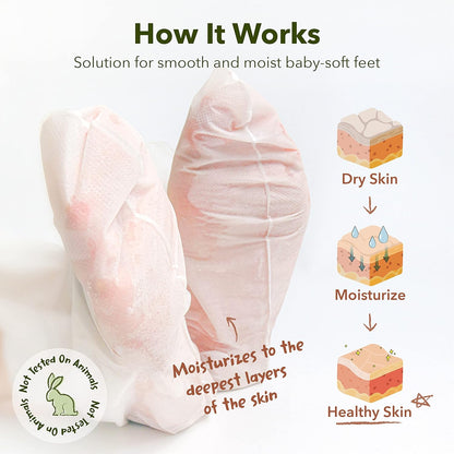 Purederm Shiny & Soft Foot Peeling Mask (3 pack) - For smooth and moist baby skin with Exfoliating peel off Calluses, Dry Skin, Cracked Heels - Men and Women