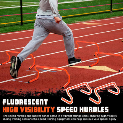5 Pcs Speed Agility Training Hurdles Detachable Durable Equipment Plyometric and All Purpose Speed Training Hurdle Equipment for Athletes Soccer Basketball