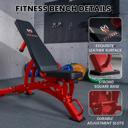 Wall Mounted Power Rack – 1600LB Capacity Compact Commercial Home Gym with Dual Cable Crossover, LAT Pulldown, Multi-Grip Pull-Up Bar & Landmine Attachment for Small Spaces, P67 Striker Red