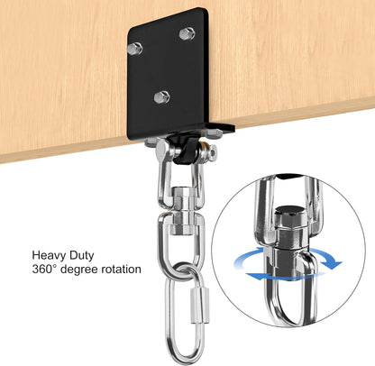 Heavy Bag Hanger for Heavy Bag Beam Mount 360° Rotation Boxing Bag Ceiling Mount I-Beam Punching Bag Hanger Beam Mount Hooks Fit Hanging Punching Bags and Swings (700 LB Capacity)