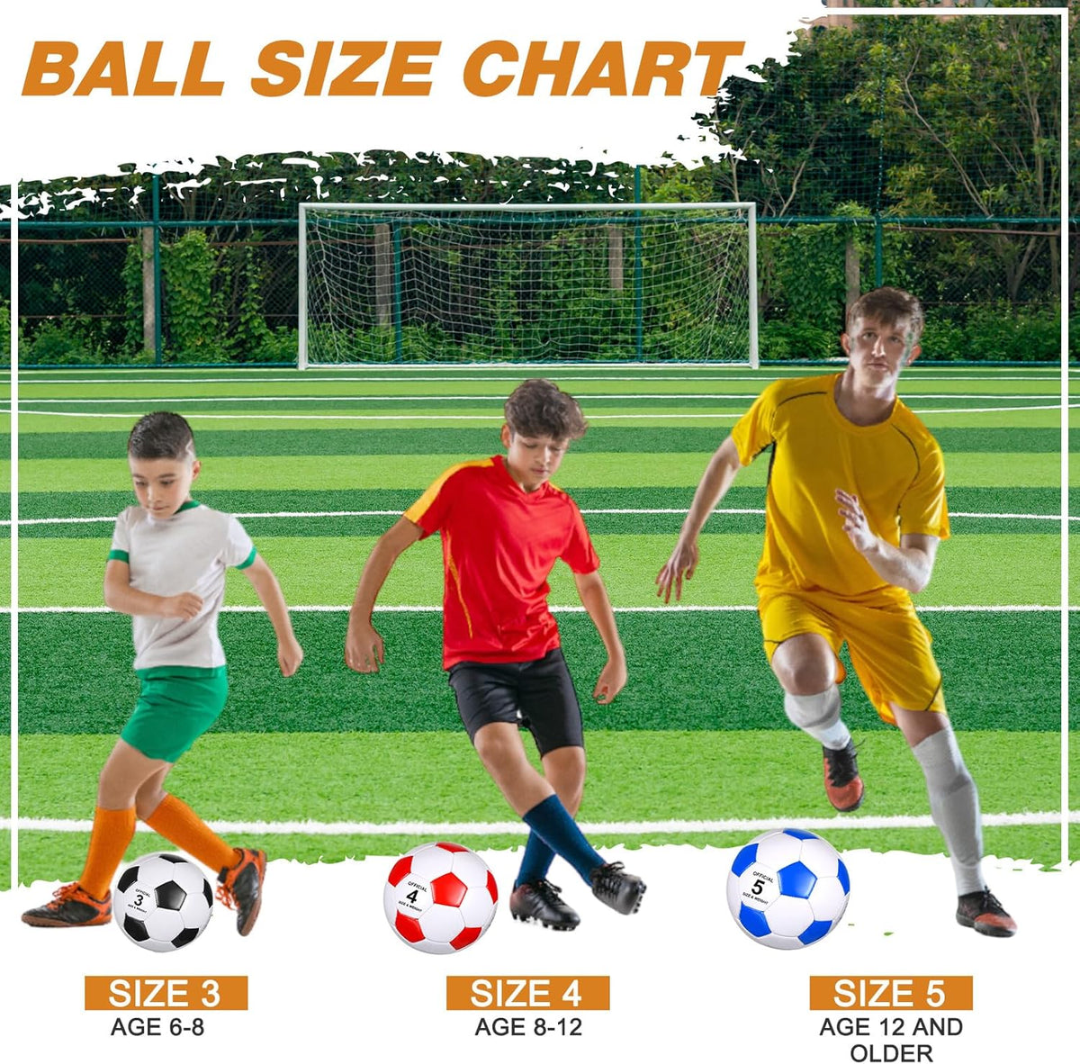 6 Pcs Operation Christmas Soccer Ball Bulk with Pump Needles, Size 3 4 5 Deflated Soccer Ball Gift for Youth Adult Game Training Practice Christian Charity Donation Supplies