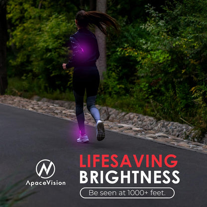 LED Safety Light (2 Pack) - Clip On Strobe/Running Lights for Runners, Dog, Bike, Walking, Boat, Kayak, Stroller and More - High Visibility Accessories for Your Reflective Gear, Bicycle