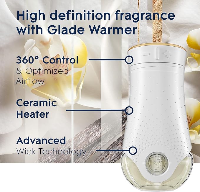 Glade PlugIns Refills Air Freshener, Scented and Essential Oils for Home and Bathroom, Sheer Vanilla Embrace, 3.35 Fl Oz, 5 Count