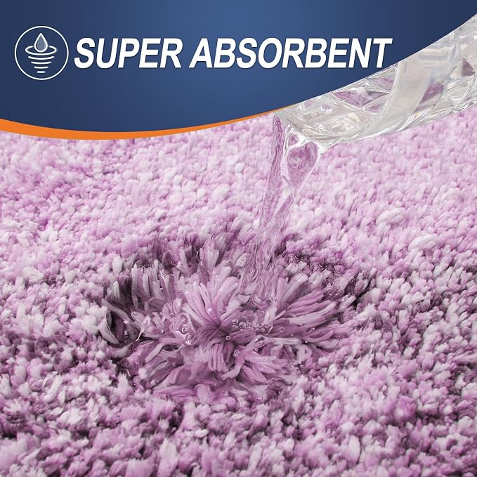 OLANLY Bathroom Runner Rugs Mat 47x24, Extra Soft Absorbent Microfiber Bath Rugs, Rubber Backing, Quick Dry, Long Bath Mats for Bathroom, Tub and Shower, Home Decor Accessories, Pinkish-Purple