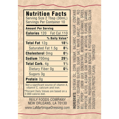 La Martinique Balsamic Vinaigrette Dressing 10 Ounce Bottle (Pack of 3)