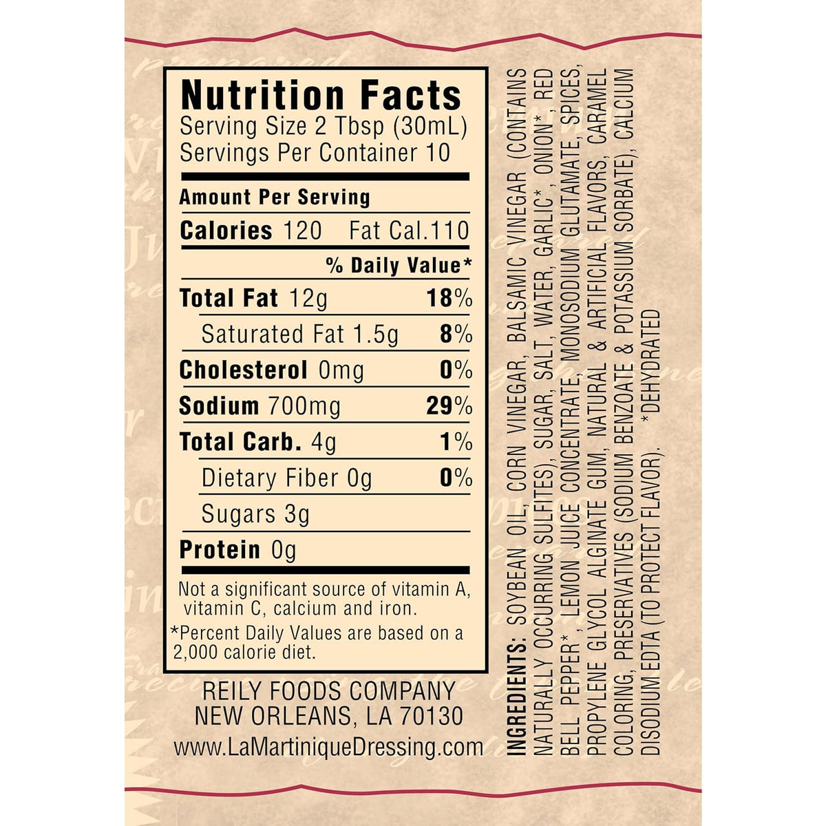 La Martinique Balsamic Vinaigrette Dressing 10 Ounce Bottle (Pack of 2)
