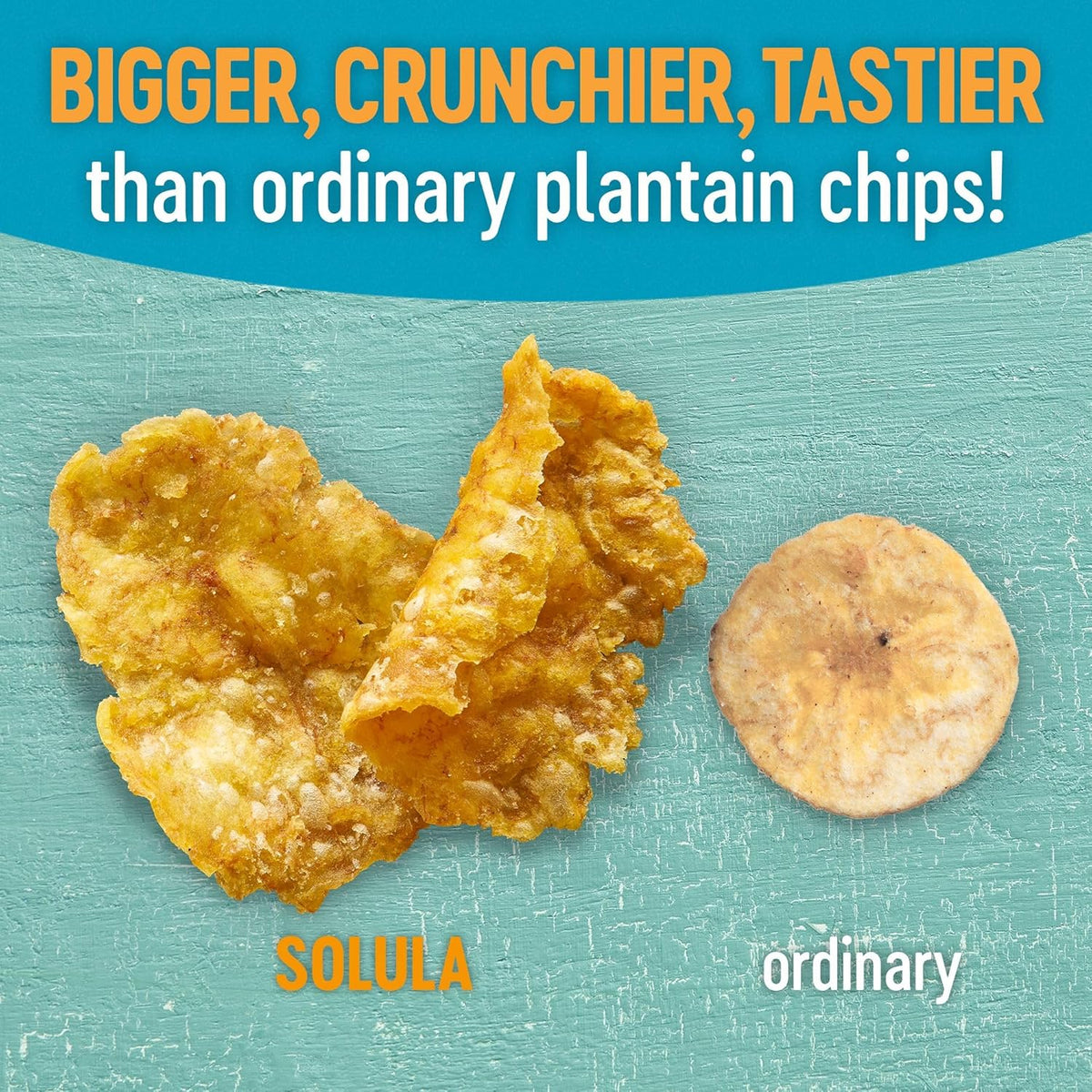 Solula Plantain Crisps Authentic Tostones, Pacific Sea Salt, 4 Ounce (Pack of 12), Kettle Cooked Chips, Gluten Free, Paleo Friendly, Grain Free, Vegan