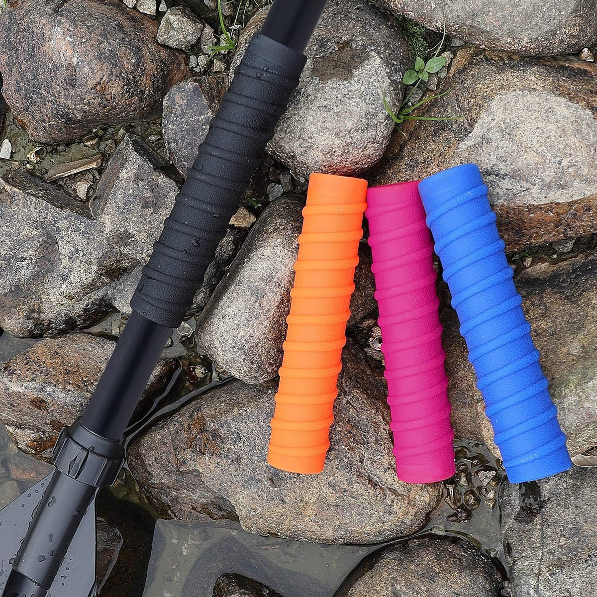 Kayak Paddle Aluminum Shaft Paddle with Nylon Blades, Floating Adjustable Kayaking Oars, 3 Piece, 220-240cm/86-94 Inches,Black/Rose/Teal/Black/Orange/Grey