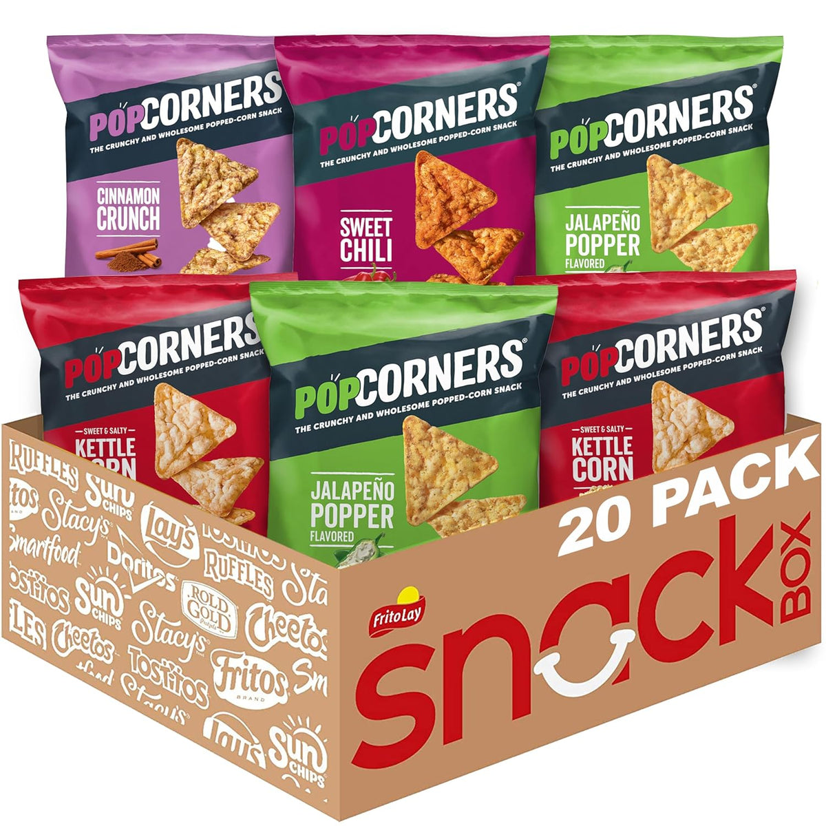 PopCorners Popped Corn Snacks, Sweet Heat Variety Pack, Gluten Free, 1 Oz (Pack of 20)