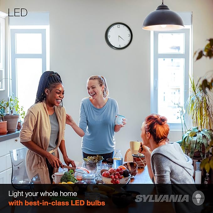 LEDVANCE Sylvania LED A19 Light Bulb, 60W Equivalent, Efficient 8.5, 10 Year, W, 5000K, 800 Lumens, Frosted, Daylight (74766) (Pack of 1, 24 Count Total)